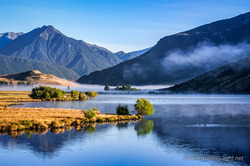 Lake Grasmere and Southern Alps, Canterbury